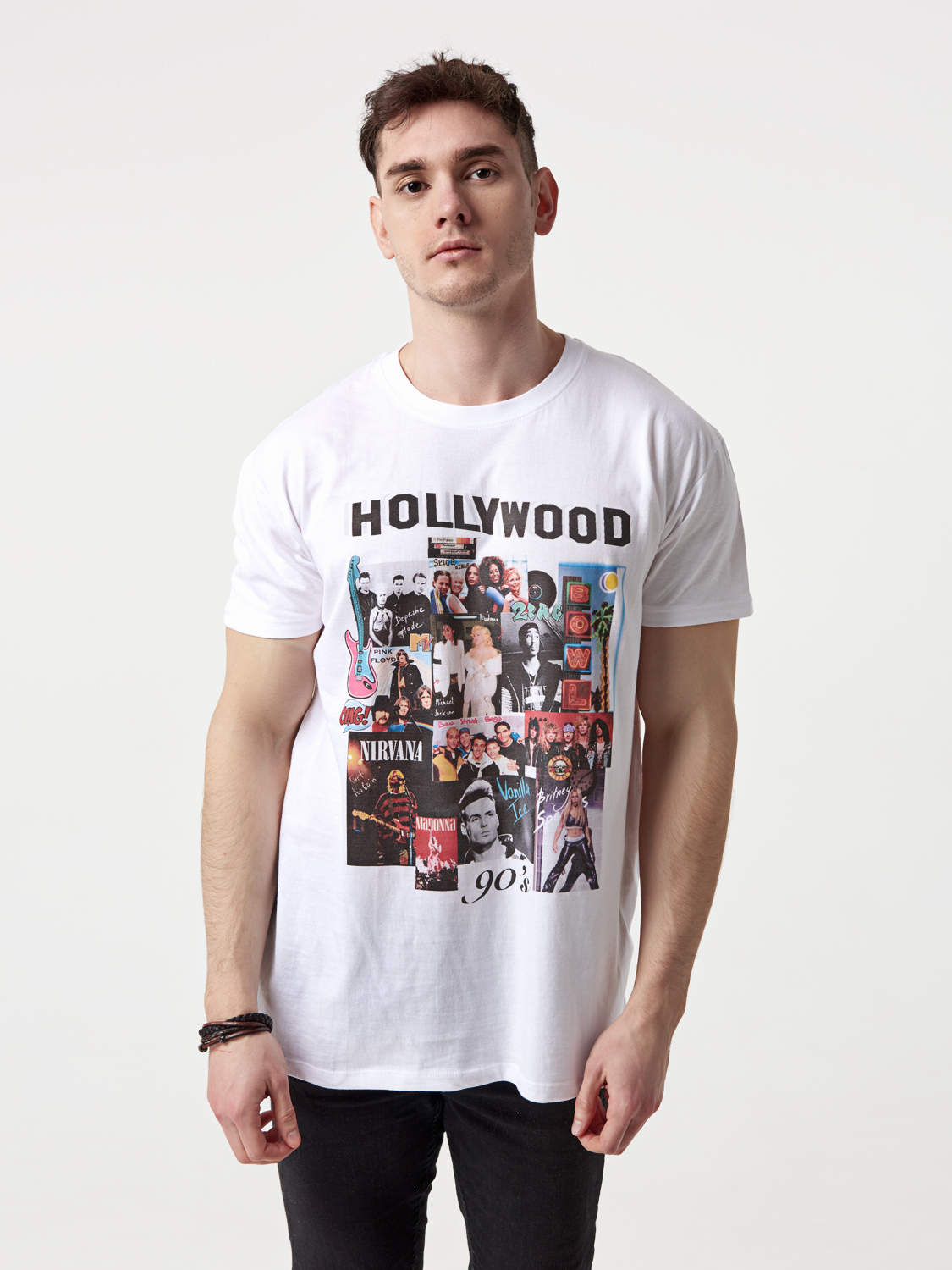 Чоловіча біла футболка Hollywood 